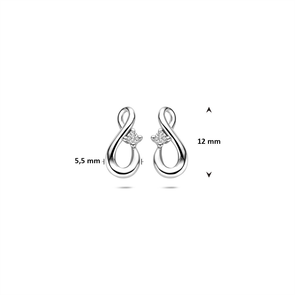 Puces d'oreilles en argent infinity avec zircone – intemporelles et significatives