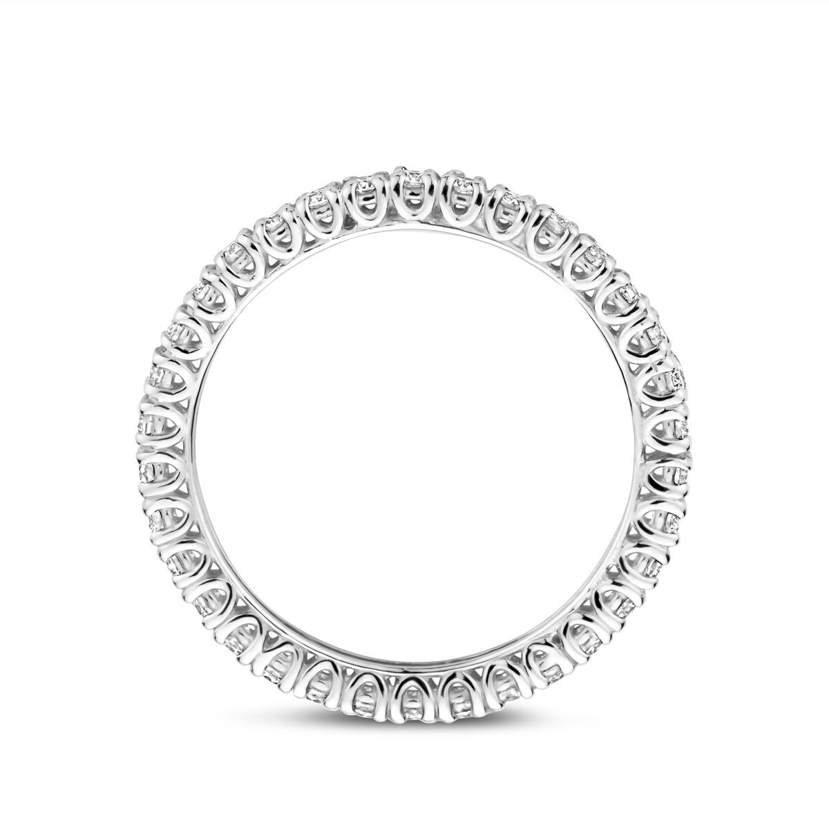 Bague alliance en or blanc 14k avec diamant – 0.70 ct