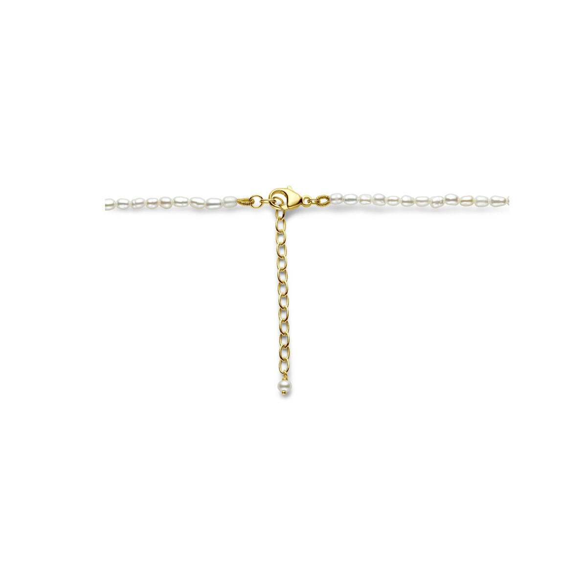 Collier en perles d'eau douce avec fermoir en or jaune 14k