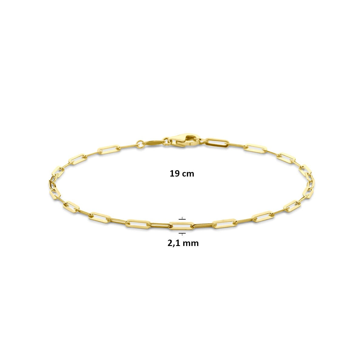 Bracelet en or jaune 9k avec maille fine