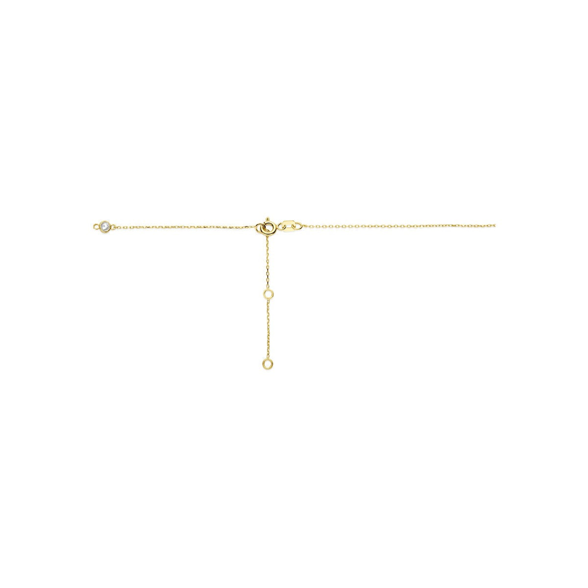 collier en or jaune 14k avec zircone