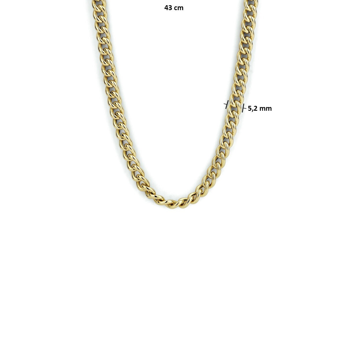 Collier pour femme 14k or jaune 5.2mm