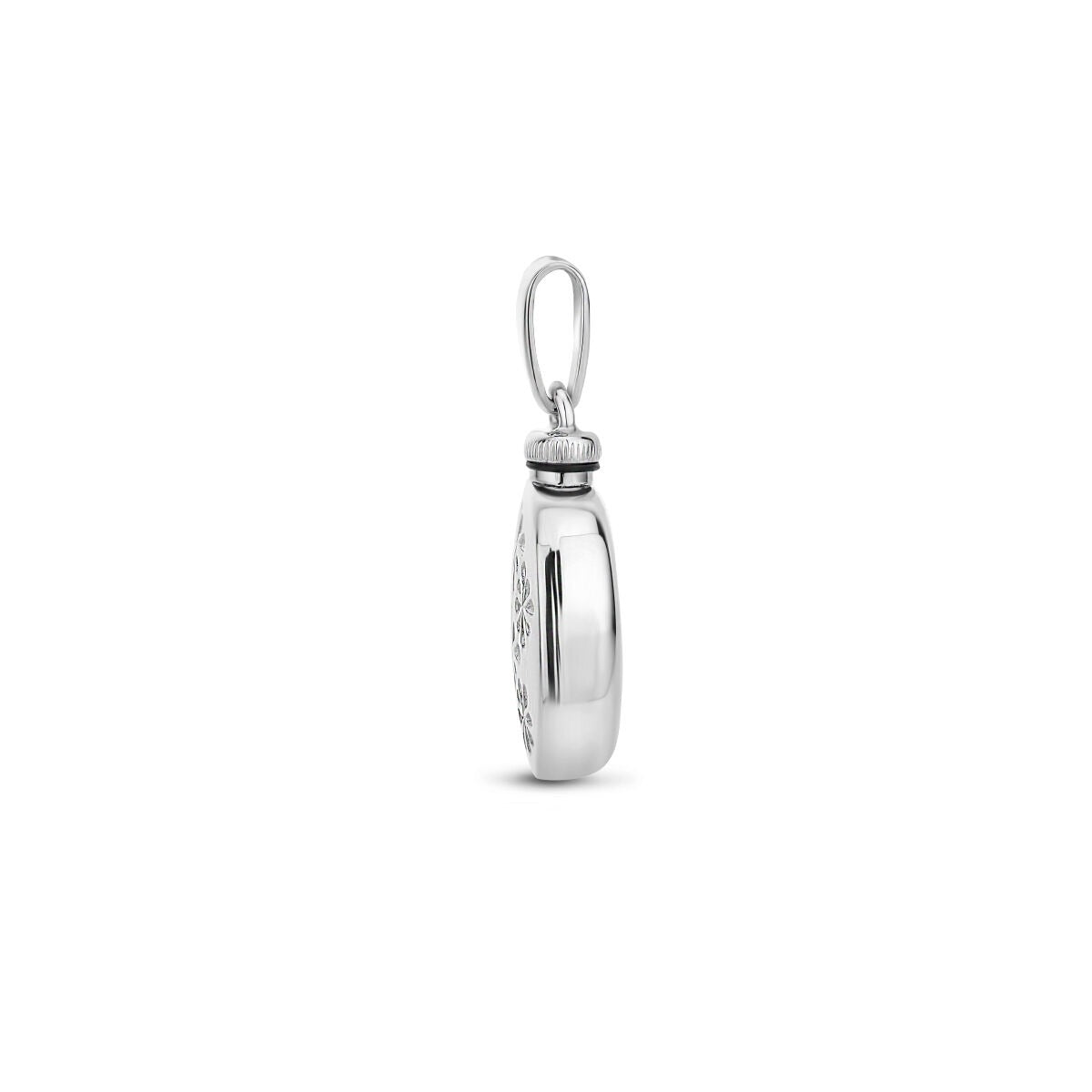 Pendentif urne ovale en argent – bijou commémoratif en argent 925