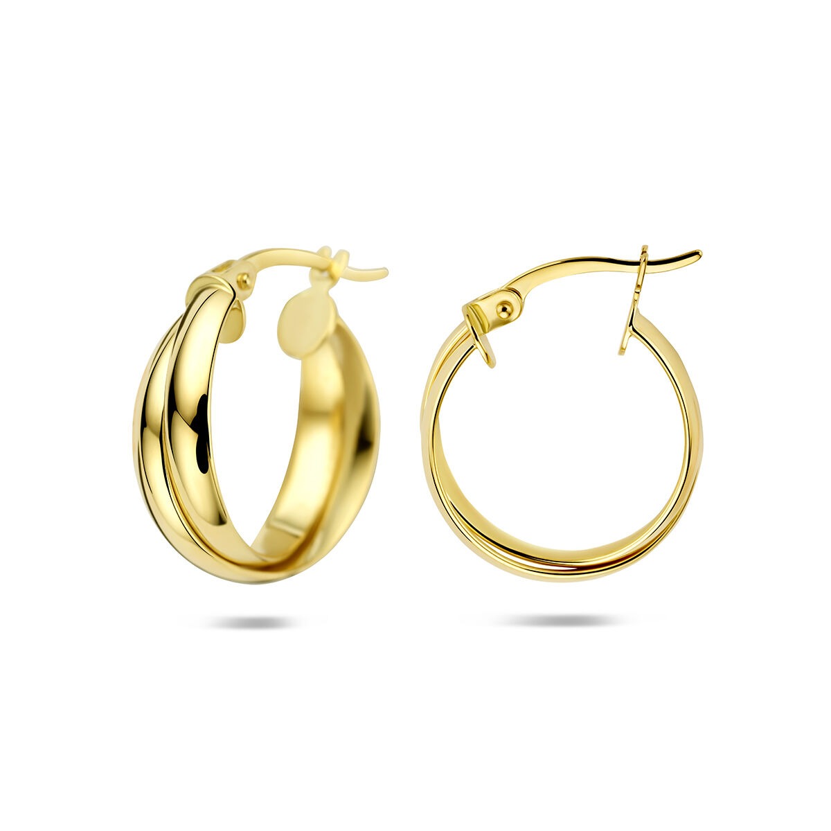 créoles en or jaune 14k – élégance intemporelle dans un format moderne