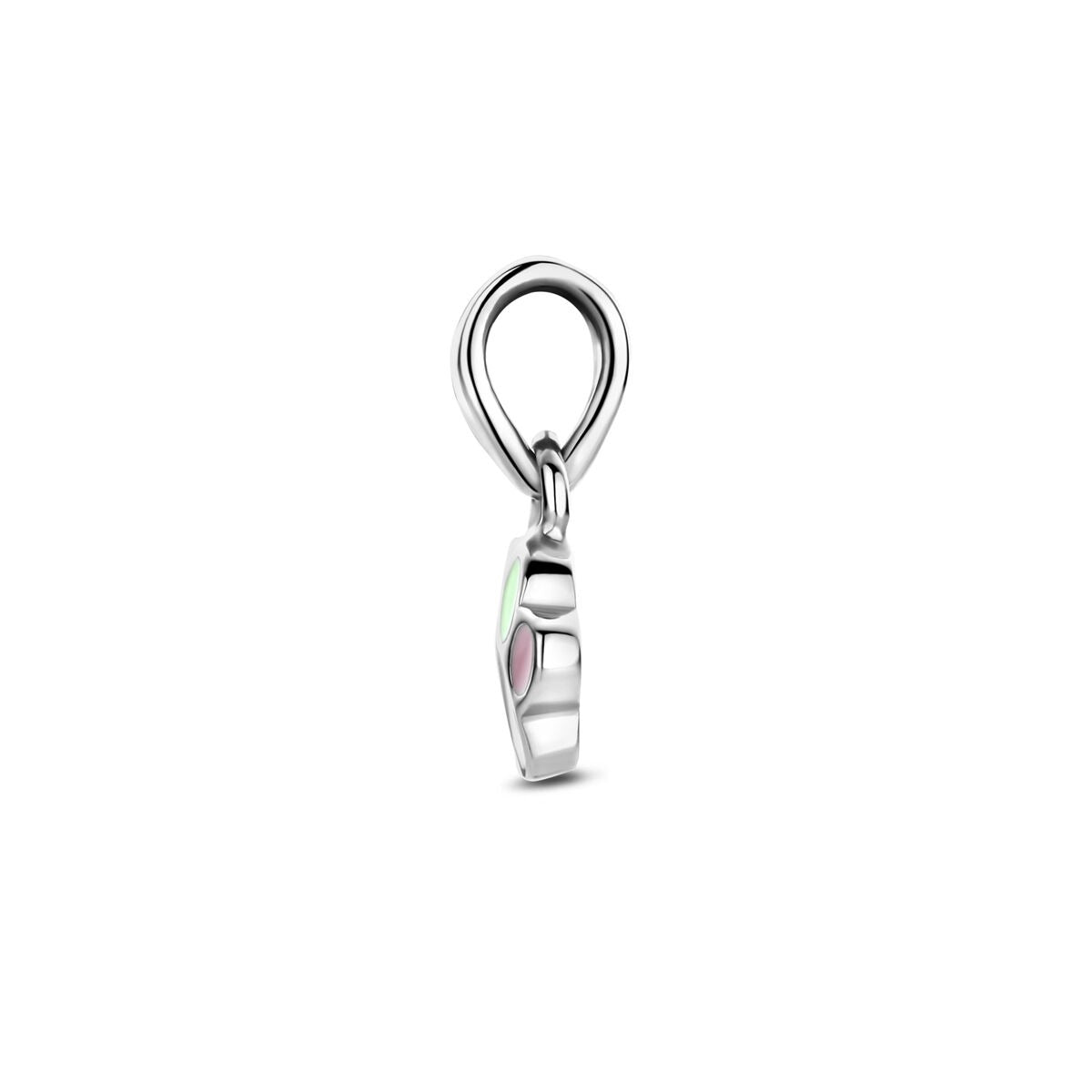 Pendentif en argent avec émail patte de chien – rhodié argent 925