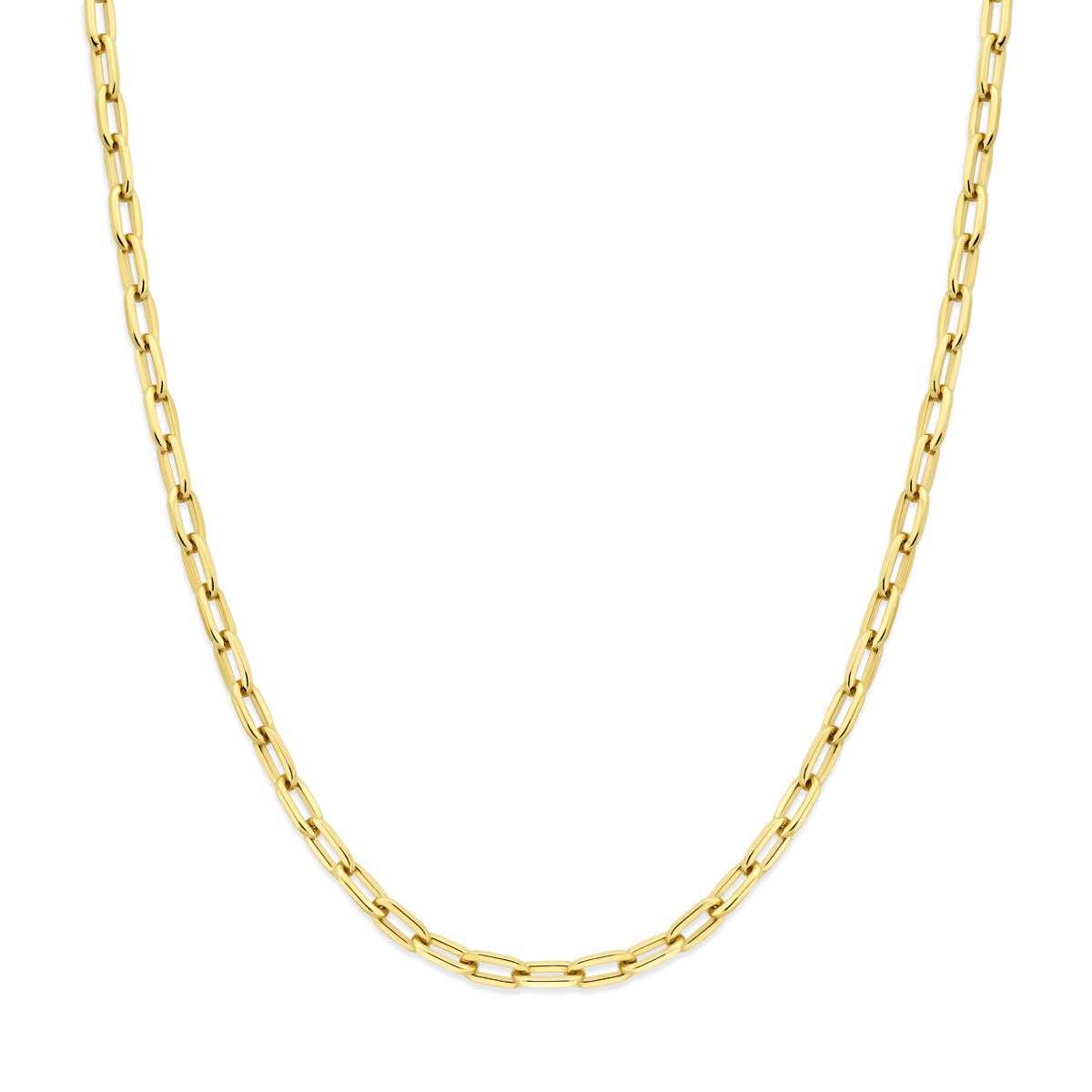 Collier en or jaune 14 carats avec maillons ancre de 4,7 mm.