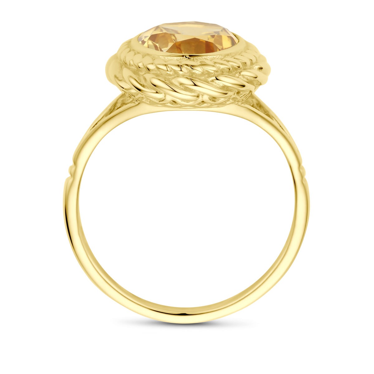 Bague en or 14k avec citrine – taille briolette