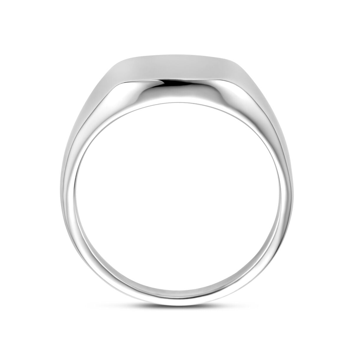 Bague en argent rhodié avec gravure 925
