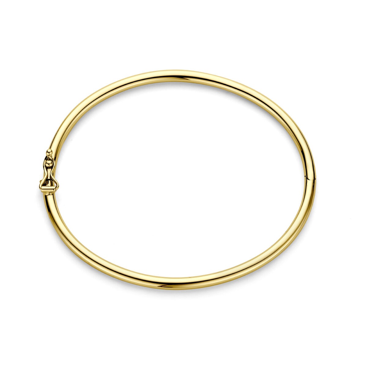 Bracelet bangle en or – 9k or jaune avec fermoir à charnière
