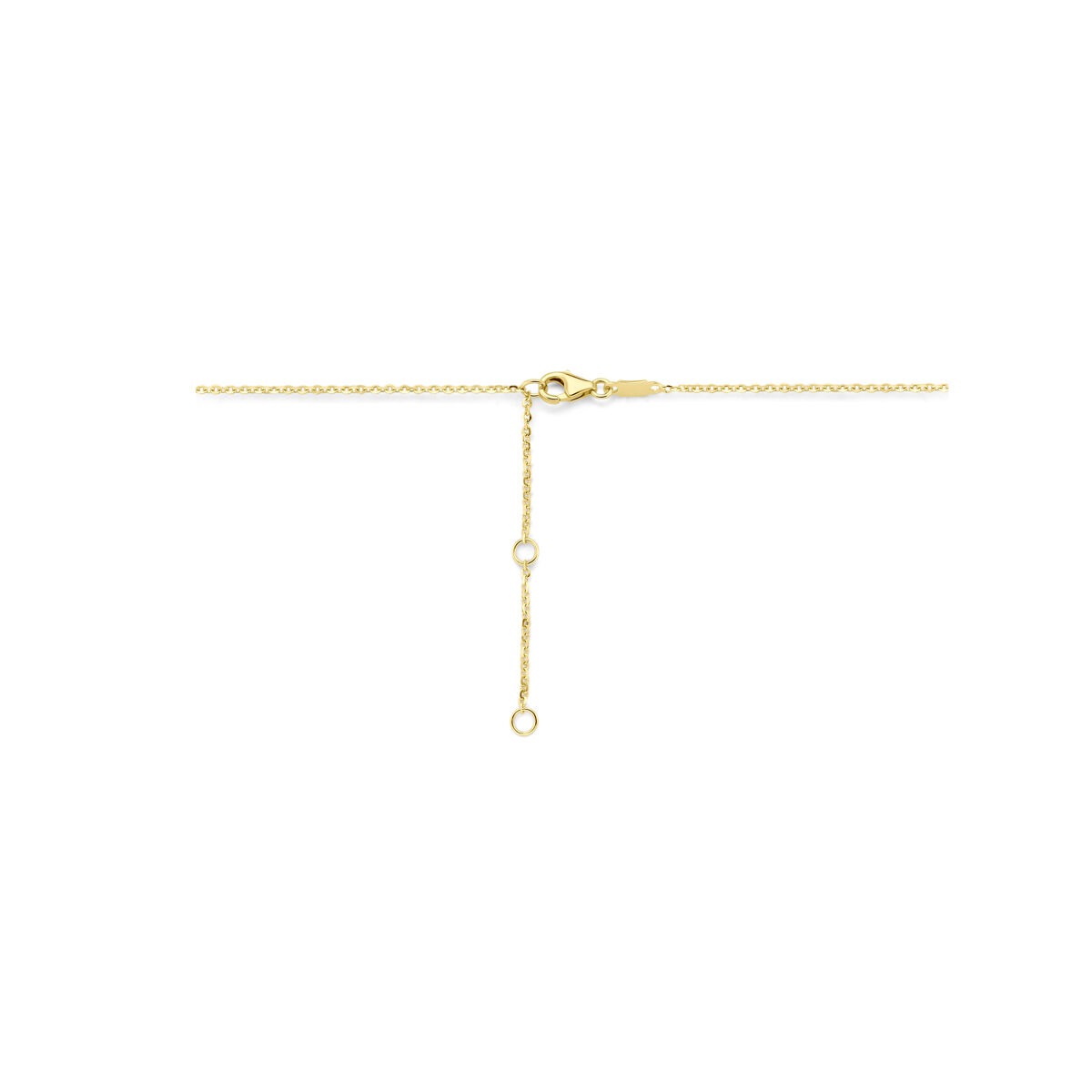 collier en or jaune 14k avec cœur et zircone