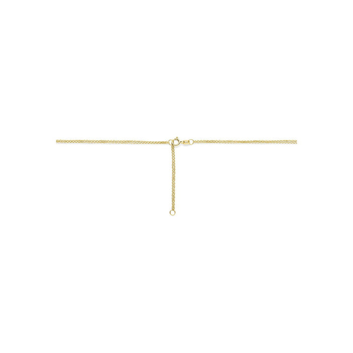9k Geelgouden collier met hartje