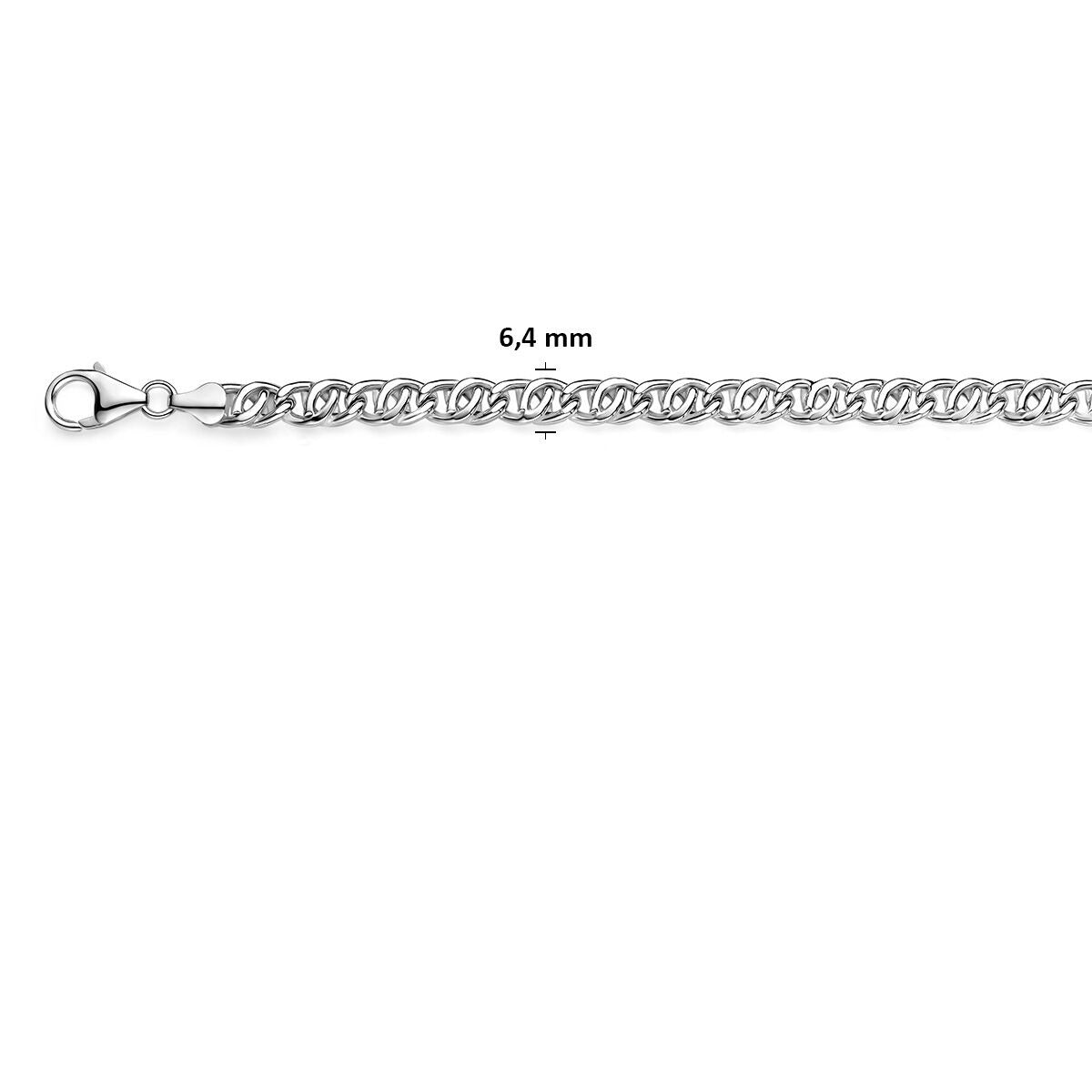 Collier en argent 925 œil de faucon 6,4 mm pour homme