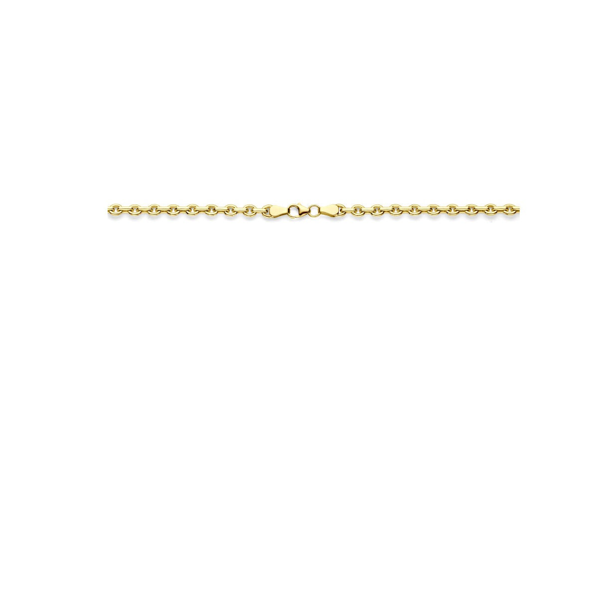 collier en or jaune 14k avec noyau en argent – collier ancre Silgold