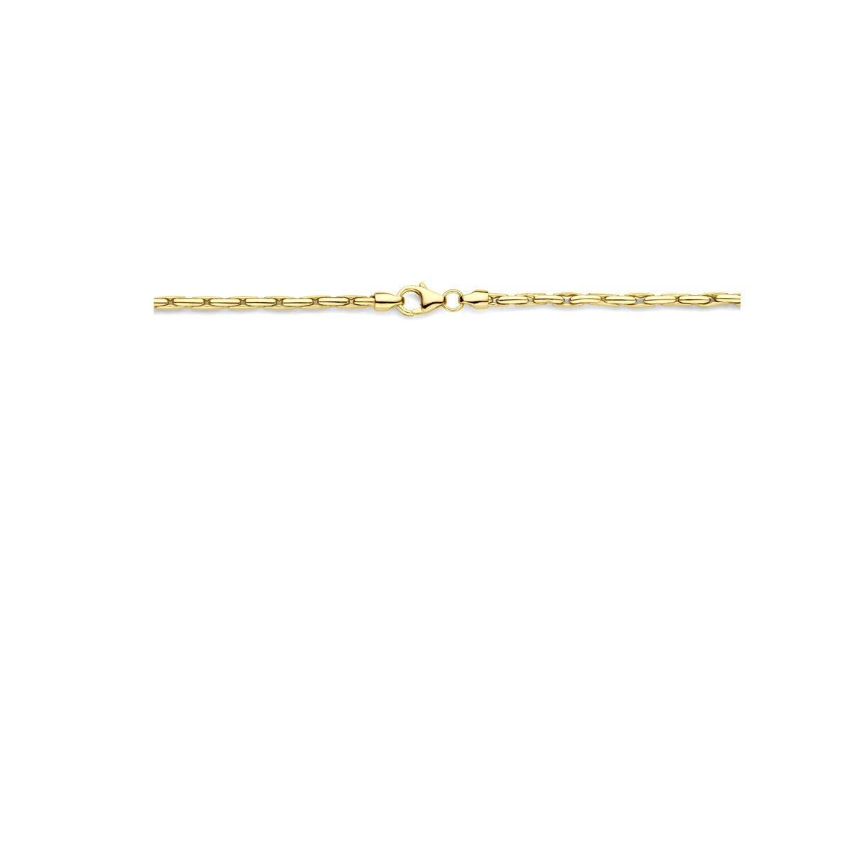 Collier gourmette – or jaune 14k avec noyau en argent, 2.8 mm de large