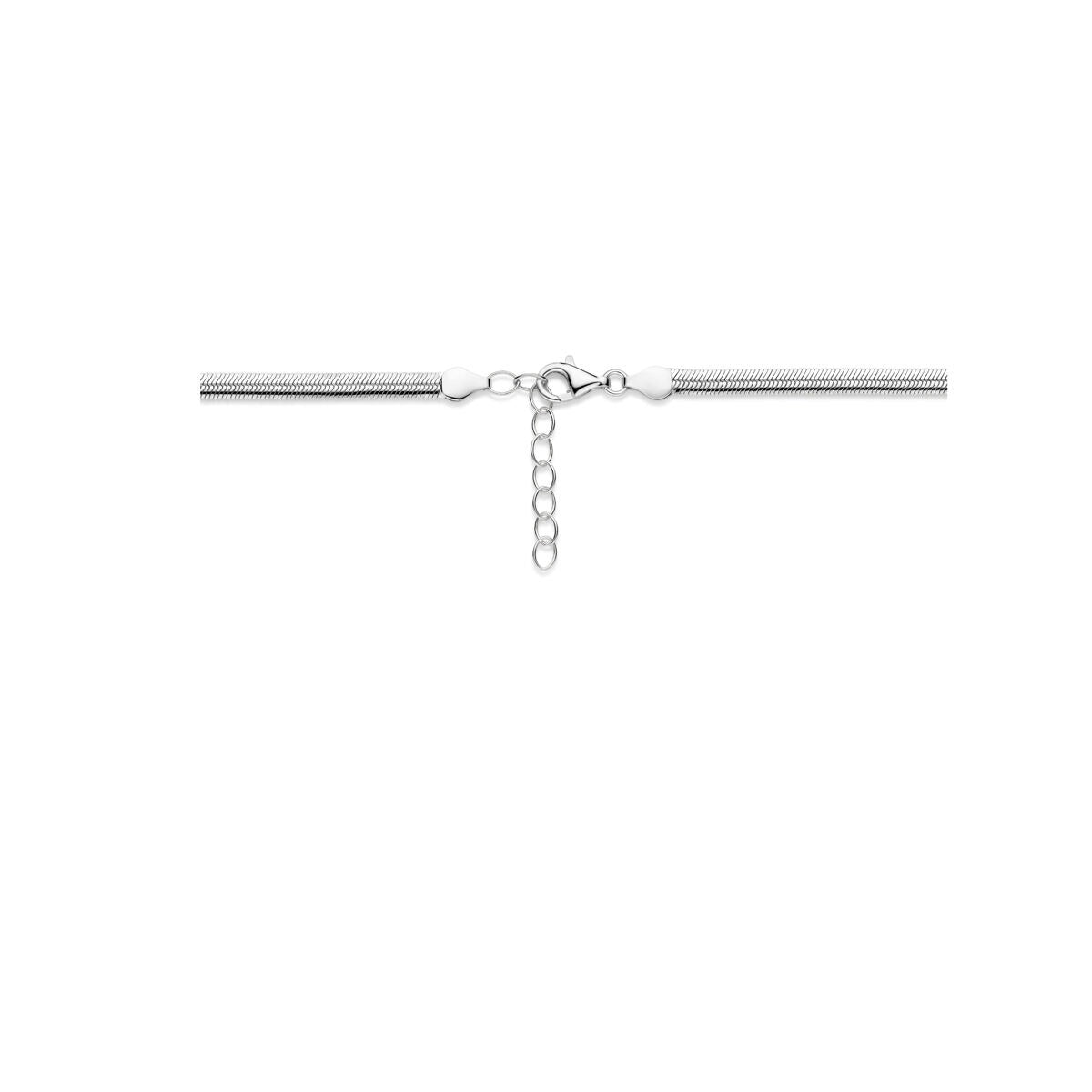 Collier gourmette argent – rhodié argent 925, 4.6 mm