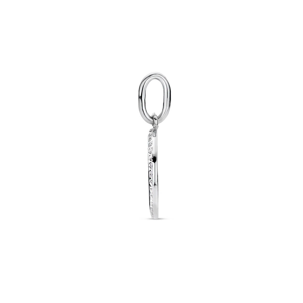 Pendentif en argent avec zircone verte du signe astrologique