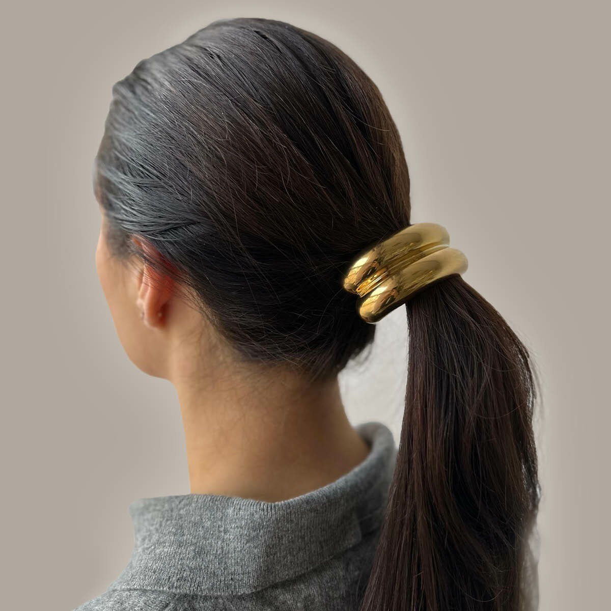 Bracelet de cheveux en acier avec plaquage ionique – 76 mm