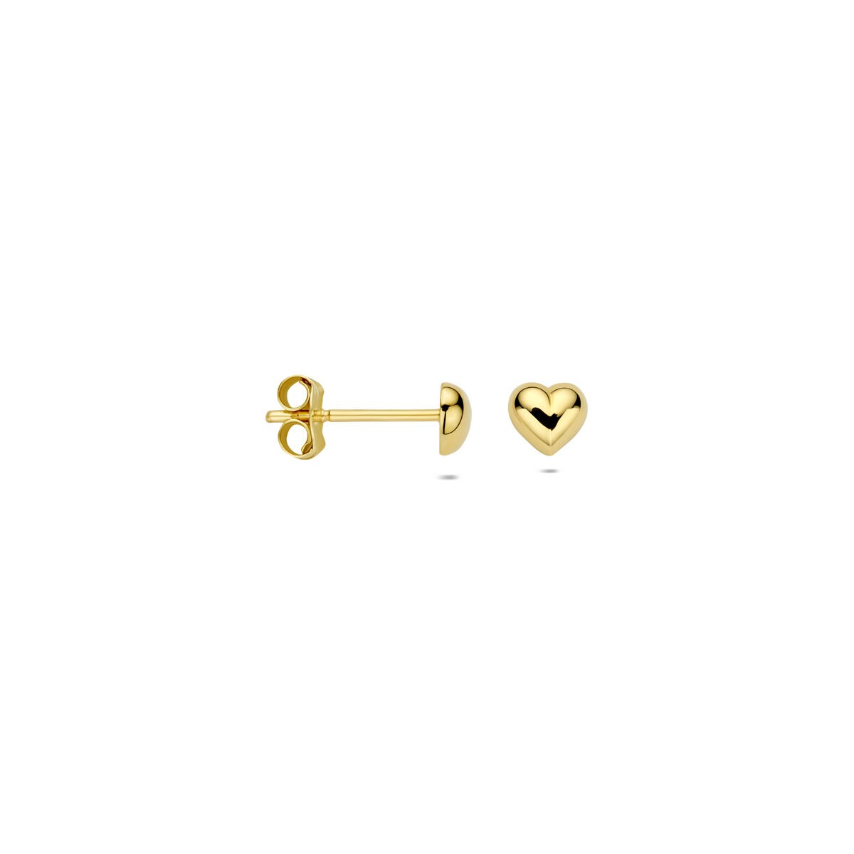 Puces d'oreilles en or en forme de cœur – 14k