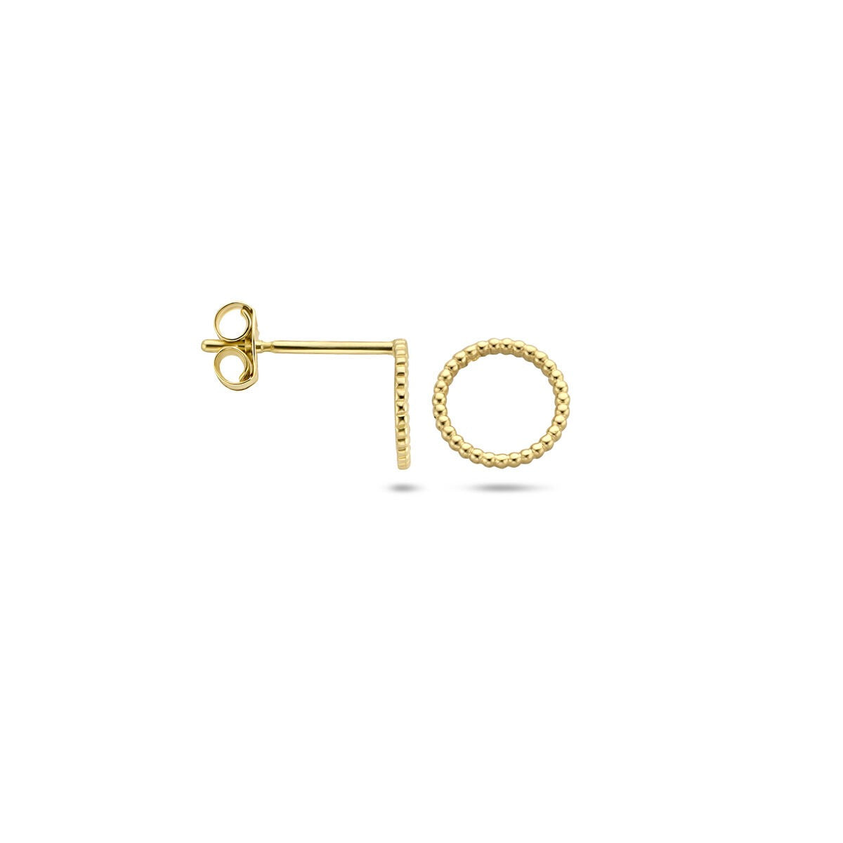 Puces d'oreilles en or avec cercle torsadé – 14k