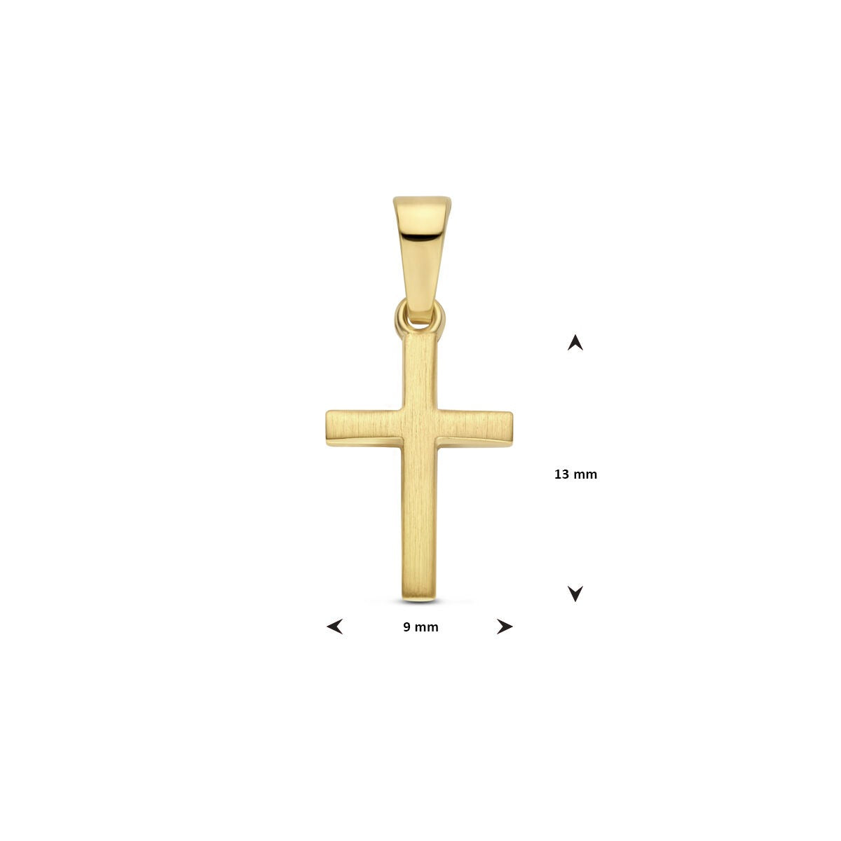 pendentif croix en or jaune 14 carats – symbole intemporel de la foi