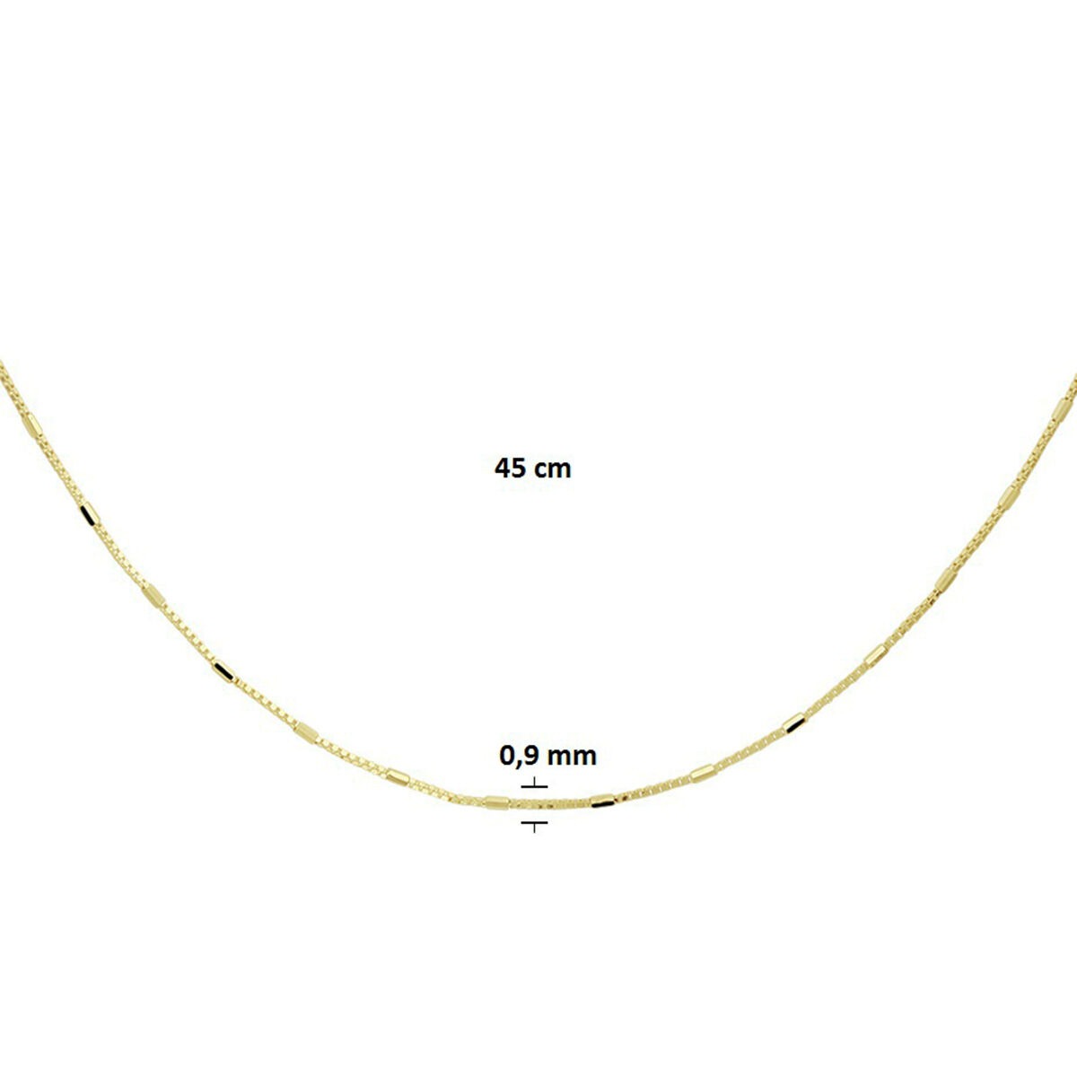 Collier vénitien en or avec barres – 14k
