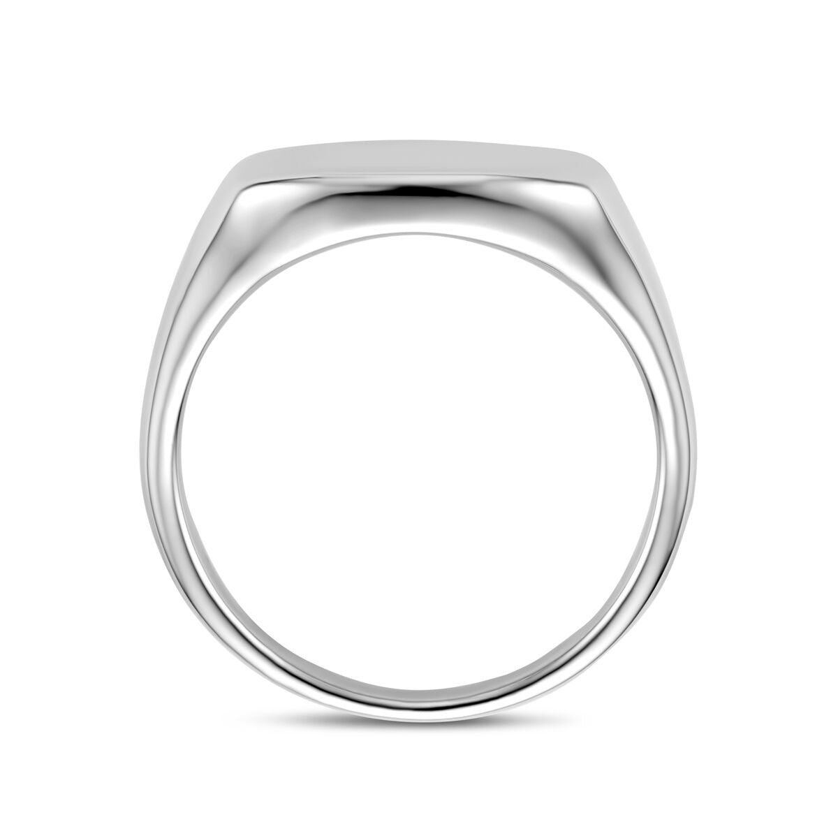 Bague en argent rhodié avec gravure 925
