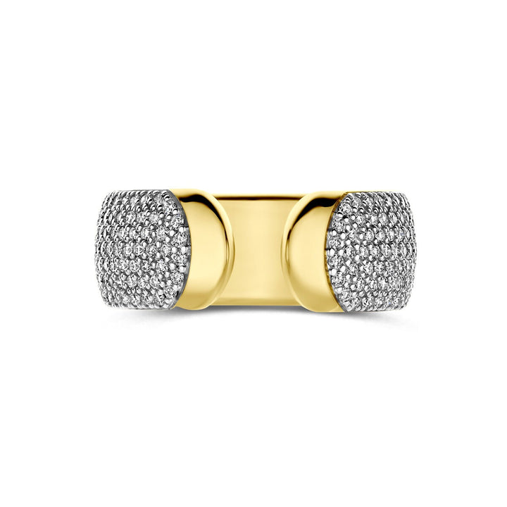 14k geelgouden ring met diamant