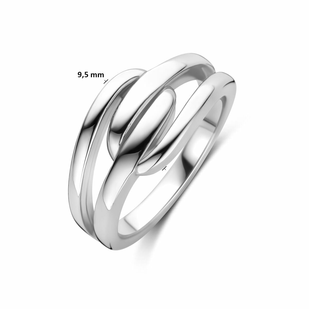 Bague pour femme en argent rhodié 925