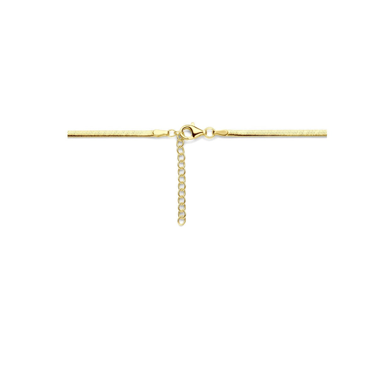 Collier gourmette plaqué or – argent 925 avec plaquage or jaune, 2.2 mm