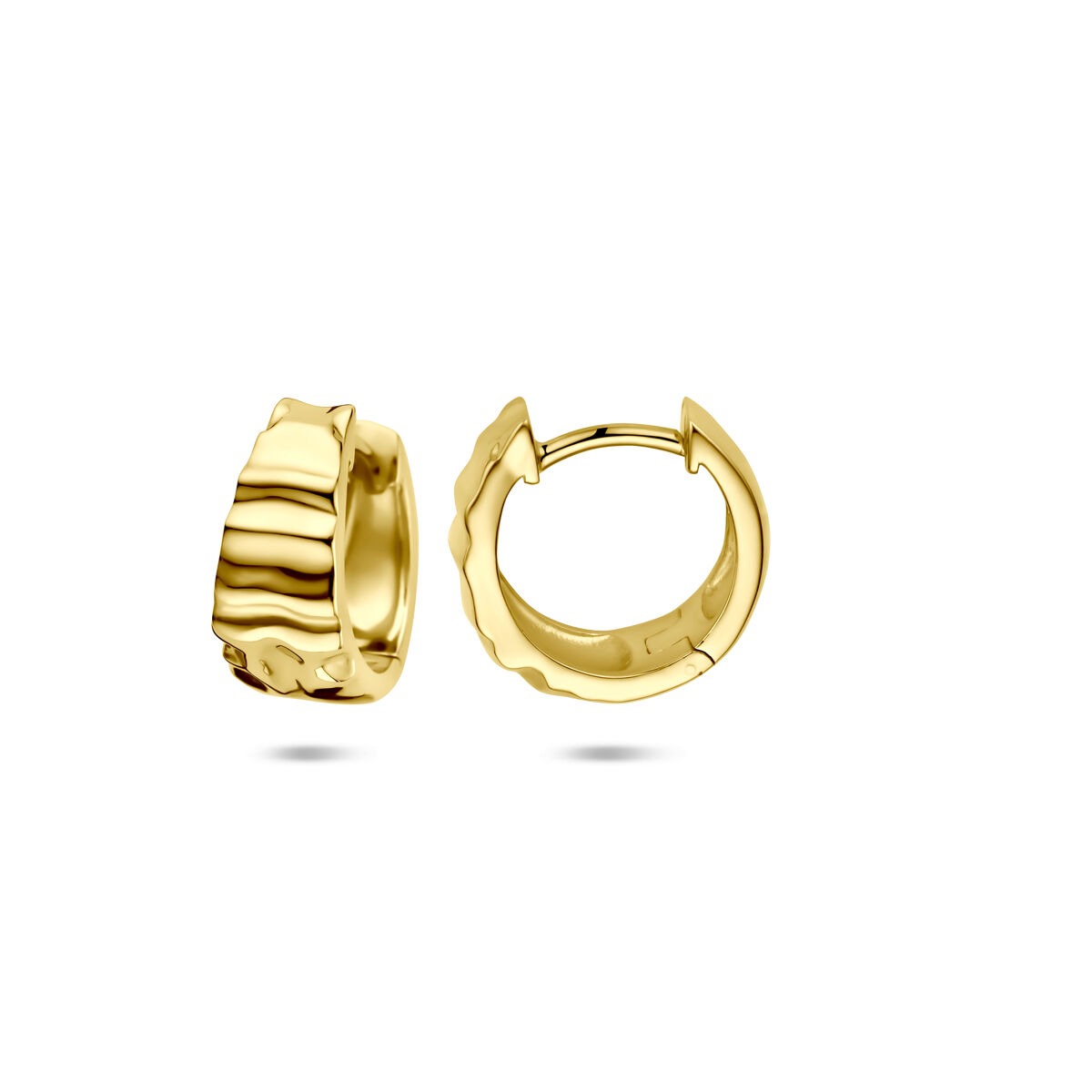 Créoles plaquées or en argent – argent 925