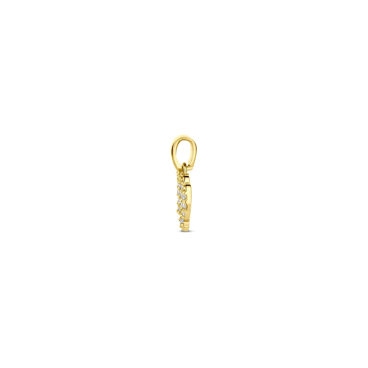 pendentif en or jaune avec diamant du signe astrologique