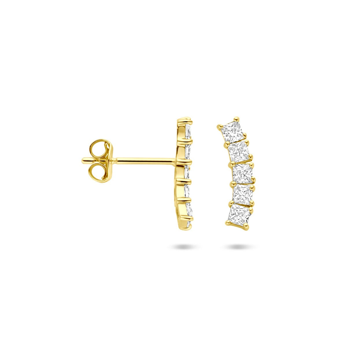 puces d'oreilles en or 14k avec zircone – 12 mm