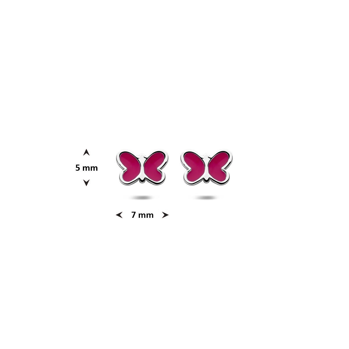 Puces d'oreilles pour enfant en argent – rhodié 925 argent 5 mm