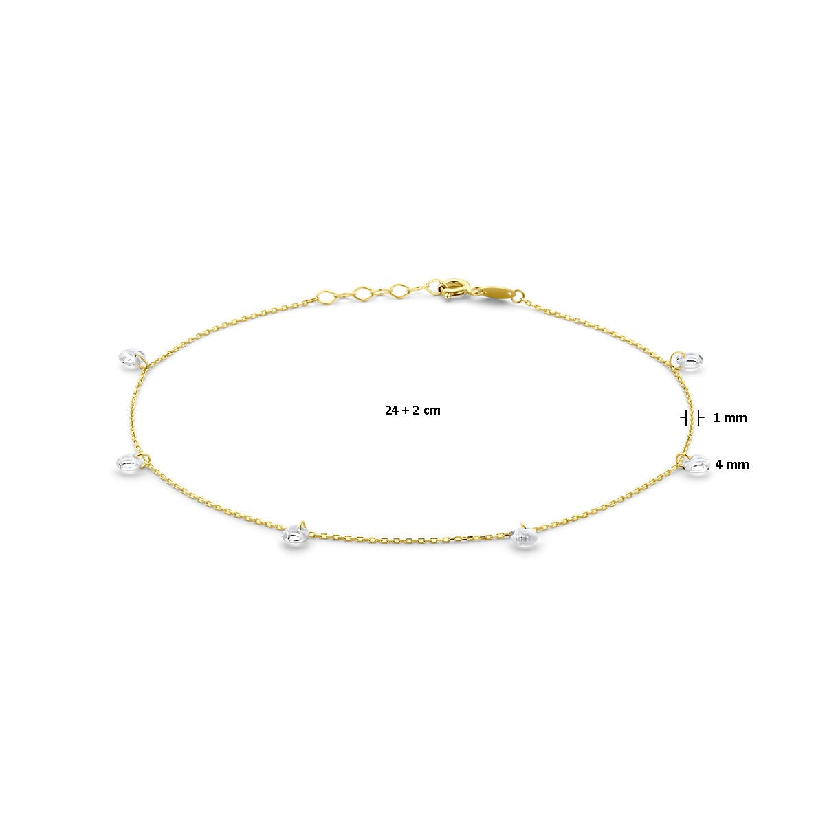 Bracelet en or jaune 9k avec zircone