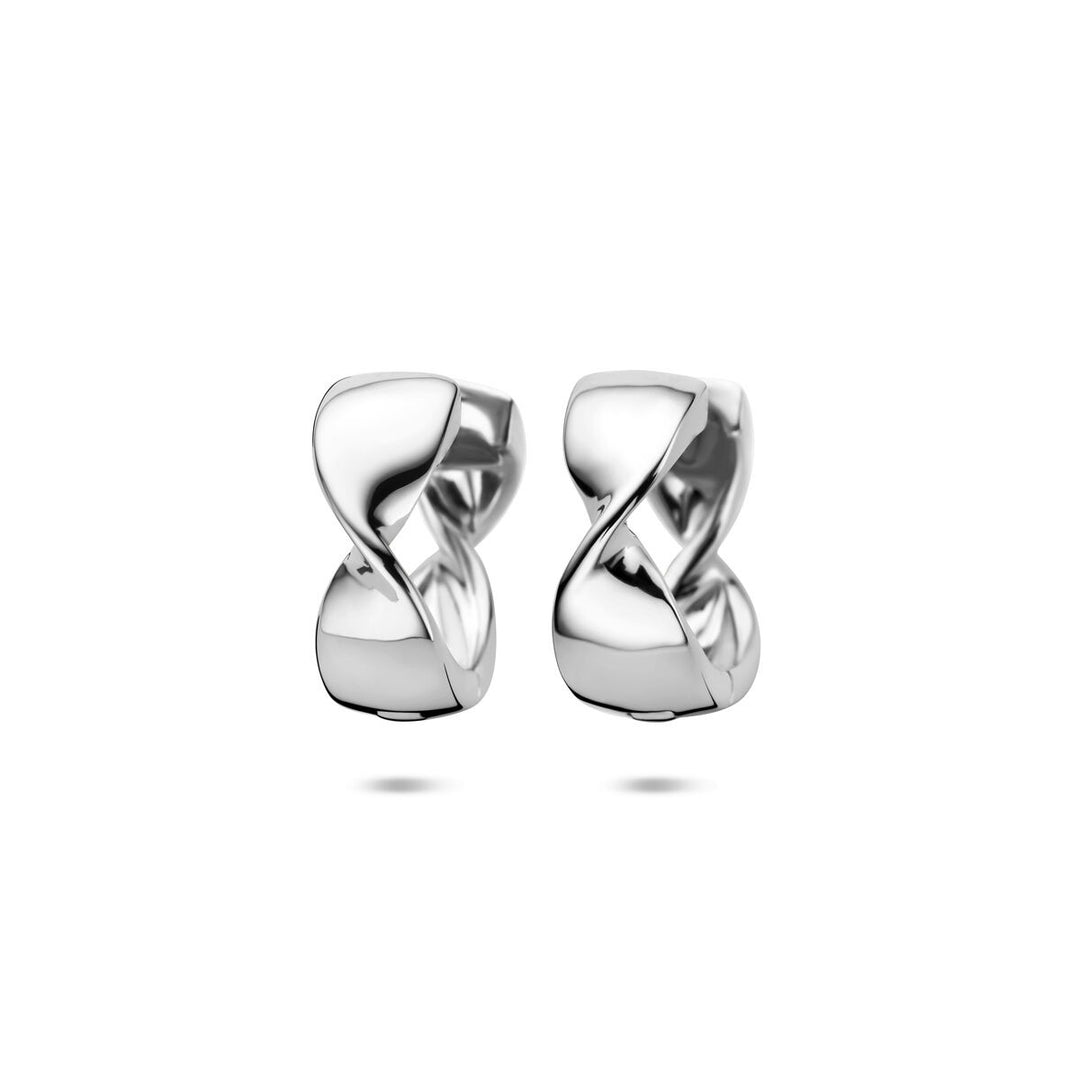 Zilveren klapoorringen dames – 15 x 6 mm