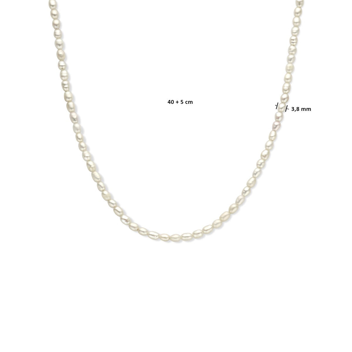 Collier plaqué or en argent pour femme avec des perles d'eau douce