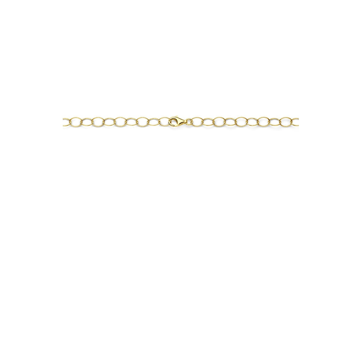 Collier plaqué or argent pour femme avec larges mailles ancre 11 mm 45 cm 3 microns