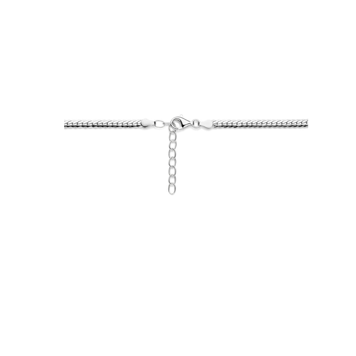 Collier gourmette argent – rhodié argent 925, 4 mm
