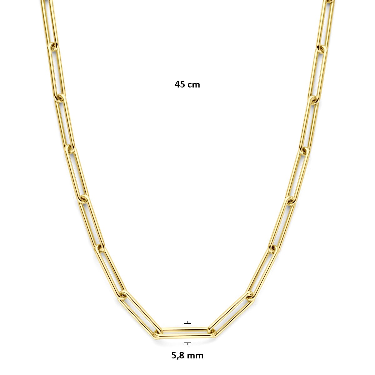 collier en or jaune ancre 5,8 mm