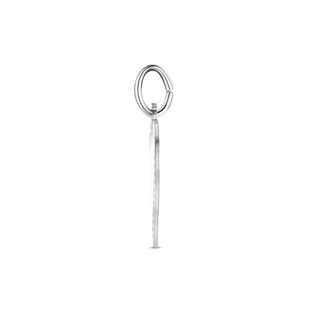 Pendentif en forme de cœur en argent rhodié 925