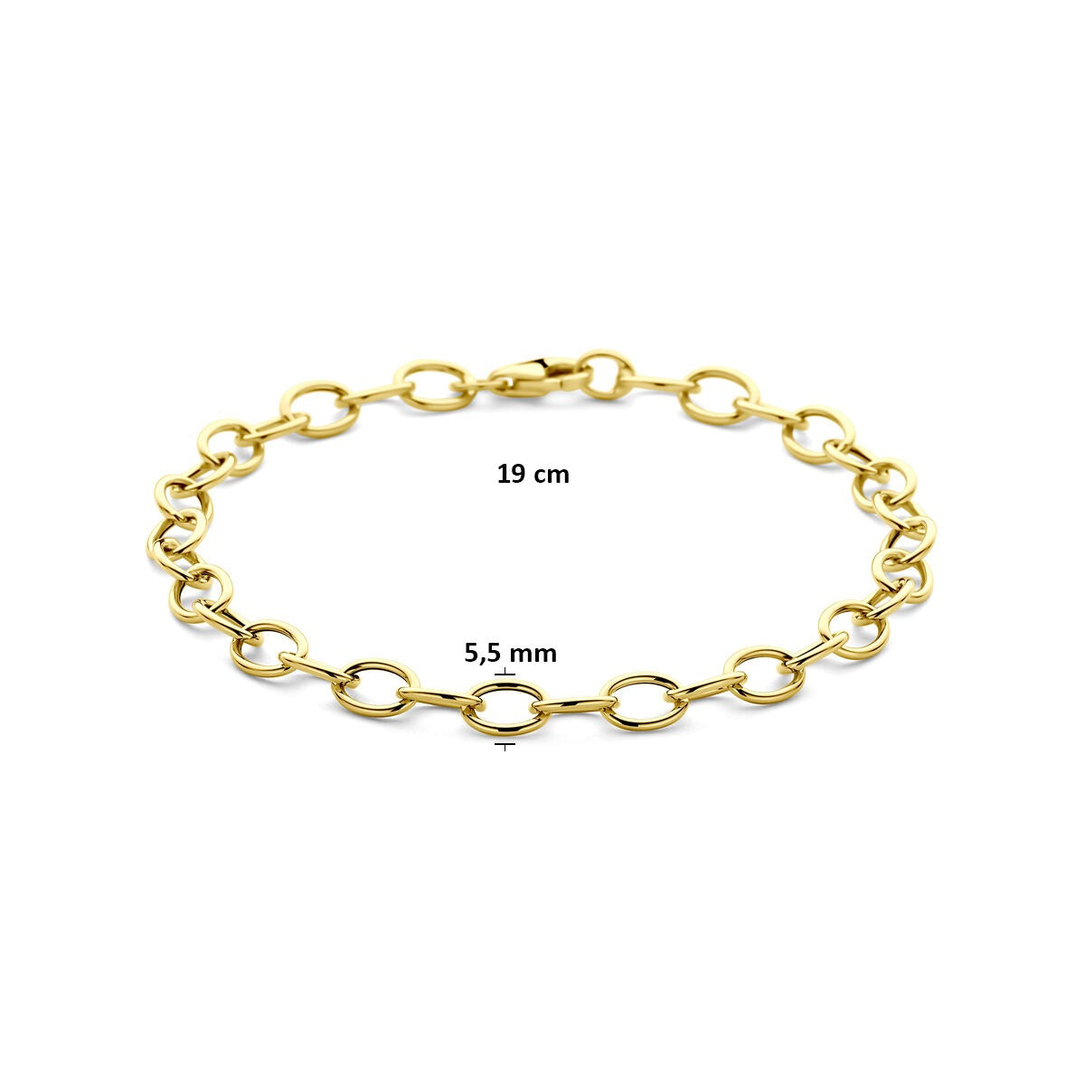 Bracelet en maille ancre en or jaune 14k pour femme