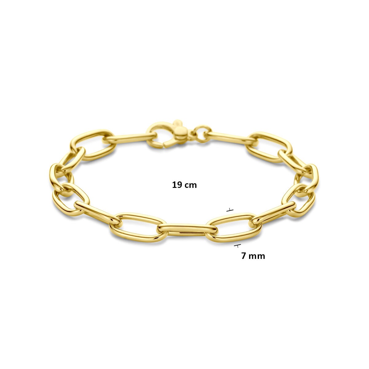 Bracelet en or jaune 14k avec mailles – 7 mm