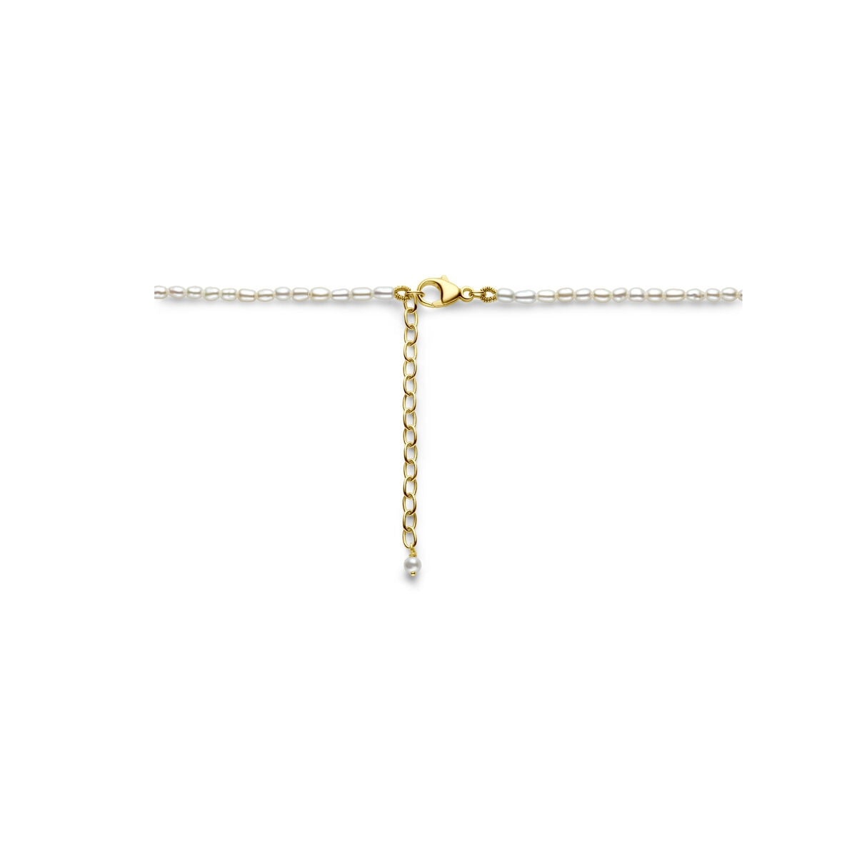 Collier en perles d'eau douce avec fermoir en or jaune 14k