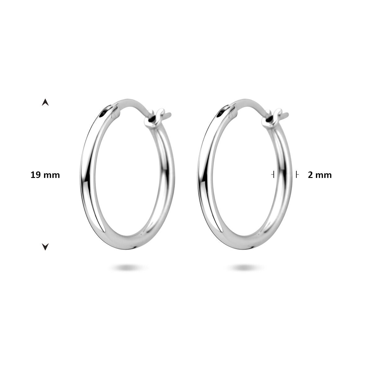 Créoles en argent – rhodié argent 925