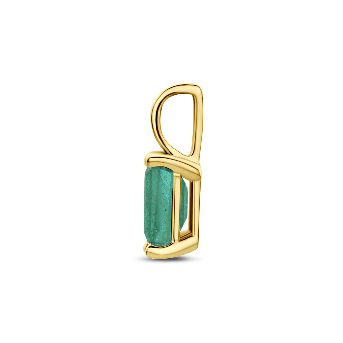 pendentif en or jaune avec émeraude
