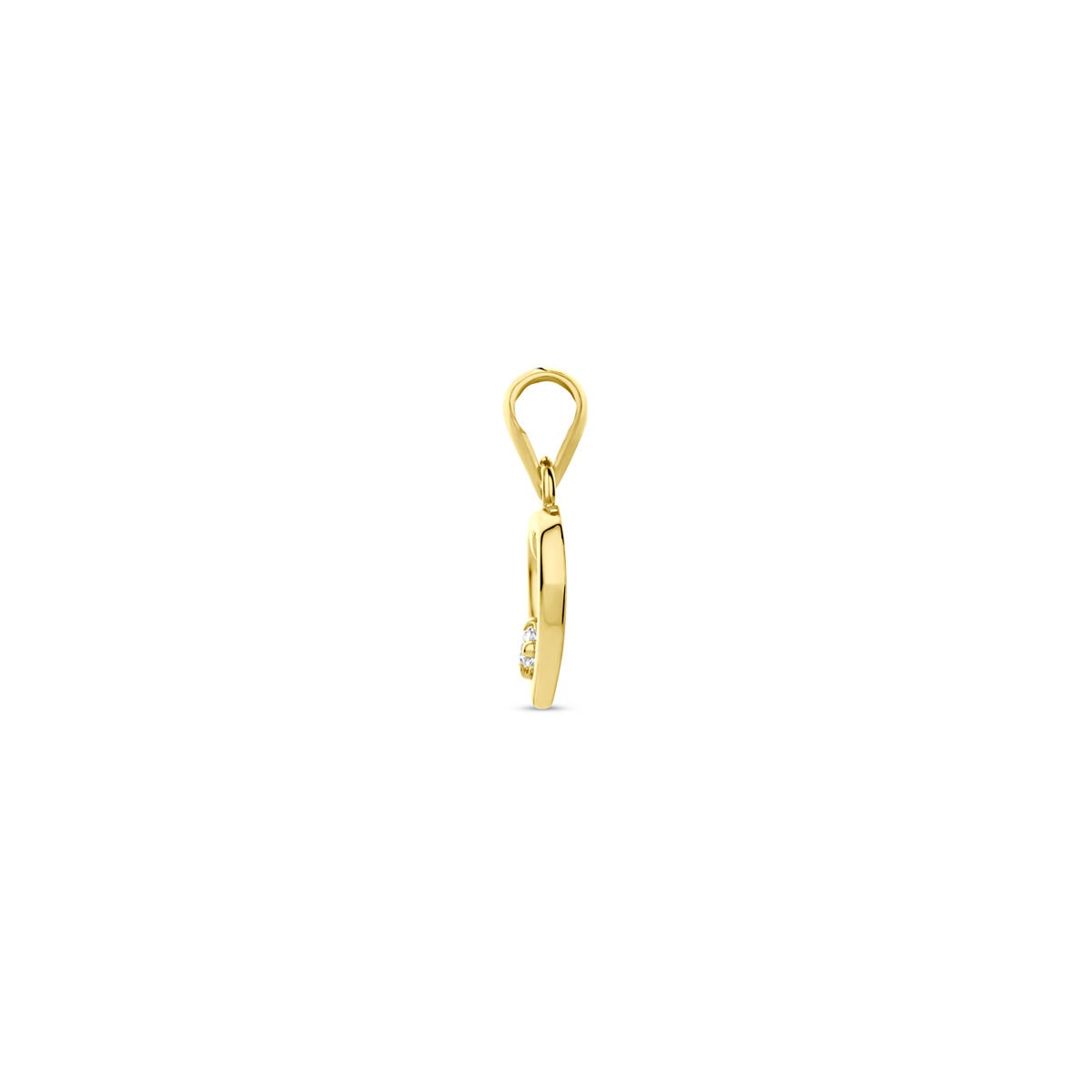 pendentif en or 14k avec cœur et zircone – 13 mm
