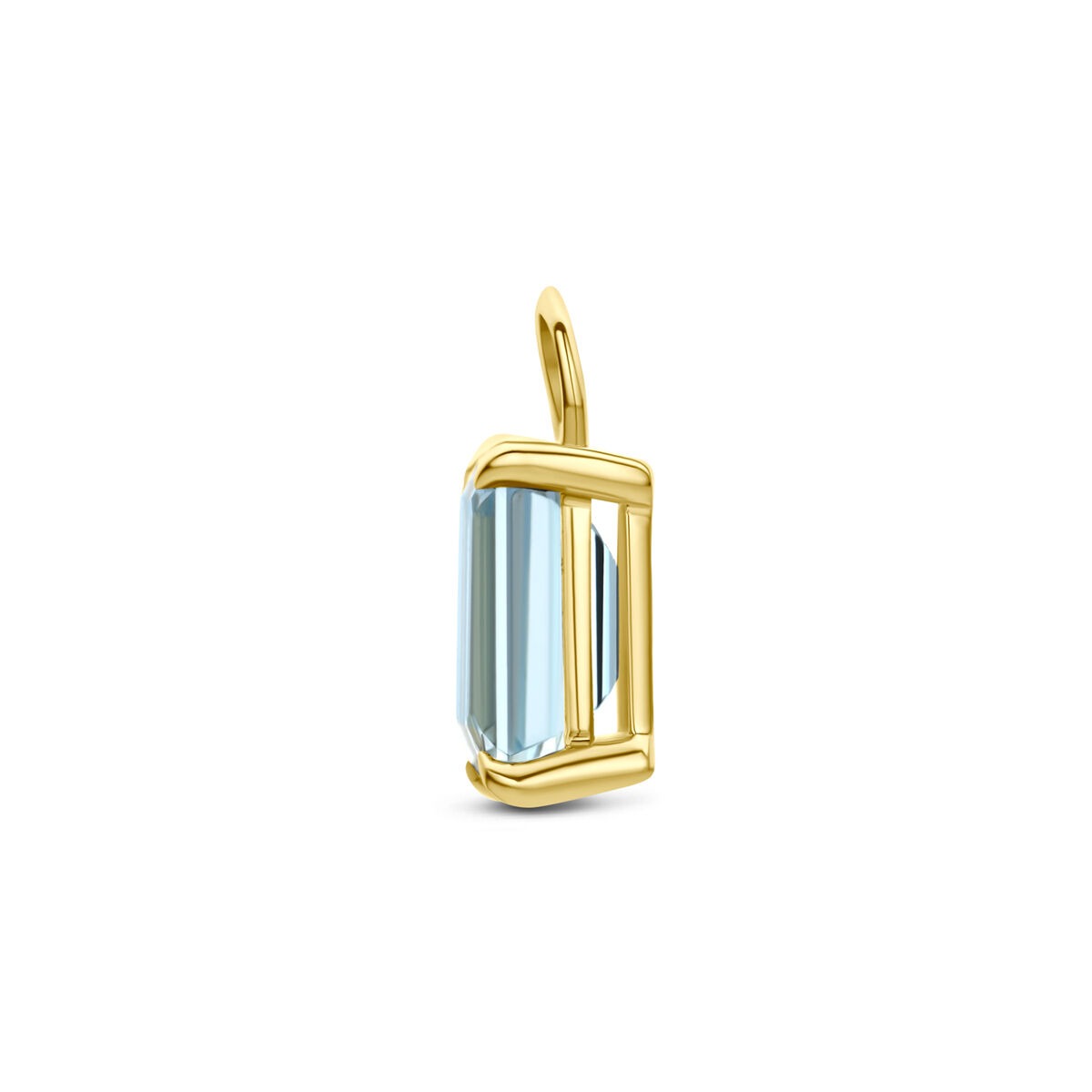 pendentif en or jaune 14k avec topaze bleue