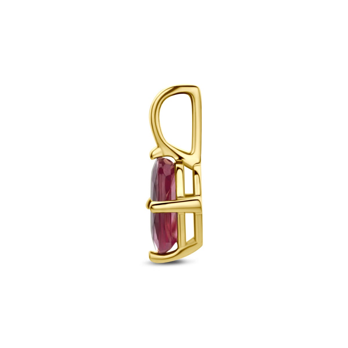 pendentif en or jaune 14k avec rubis