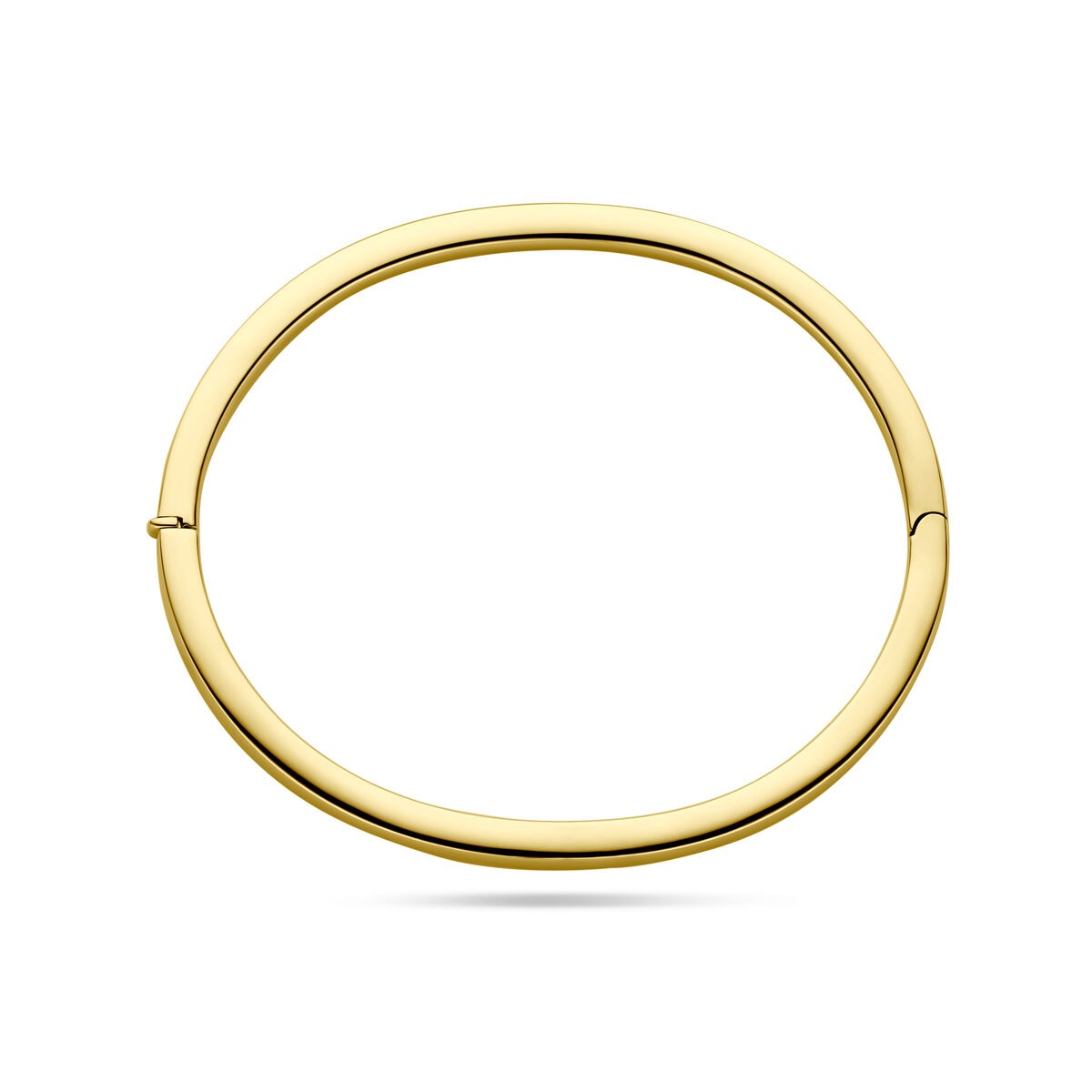 bangle en or jaune 14k – 4 mm de large, avec fermoir à charnière