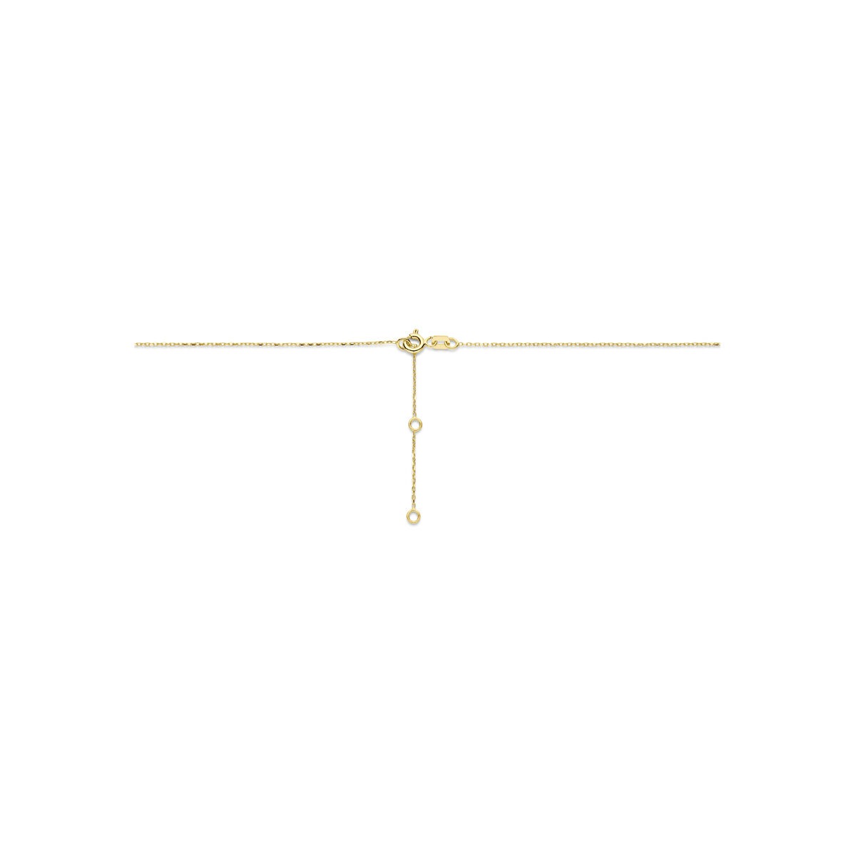 collier en or jaune 14k avec perle et zircone